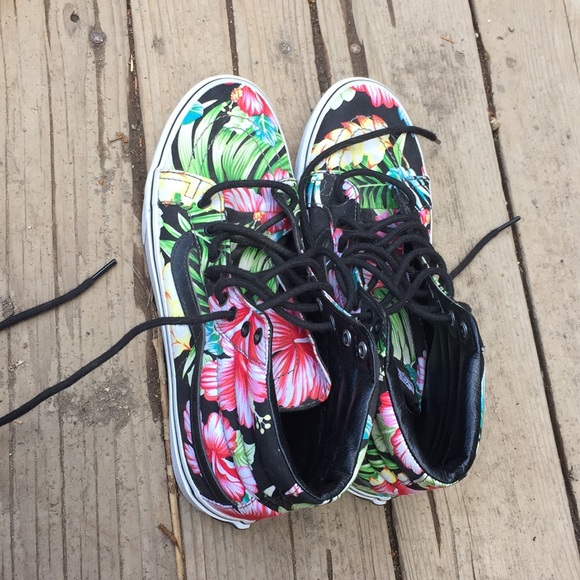 Vans Shoes - Floral High top Old Skool Vans